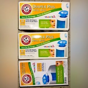 3 packs of Diaper Genie bags